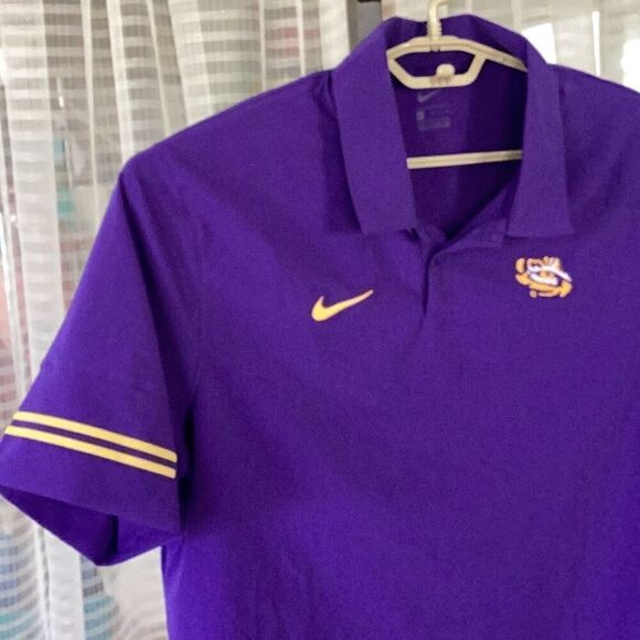 Nike LSU Tigers Football Polo Shirt Men’s Large Team Issue Flex Gameday Coaches - Picture 4 of 8